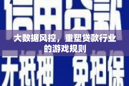舒兰大数据风控，重塑贷款行业的游戏规则