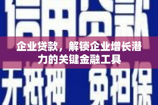 舒兰企业贷款，解锁企业增长潜力的关键金融工具
