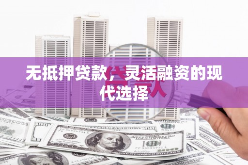 舒兰无抵押贷款，灵活融资的现代选择