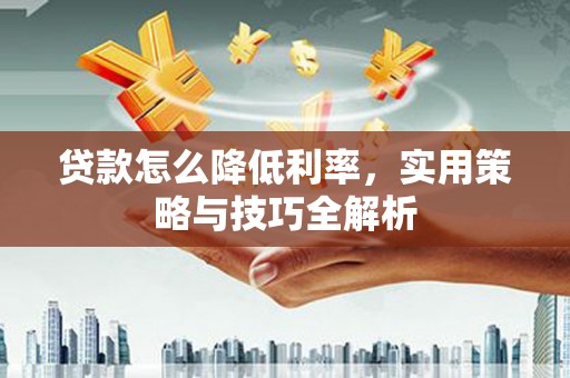 舒兰贷款怎么降低利率，实用策略与技巧全解析