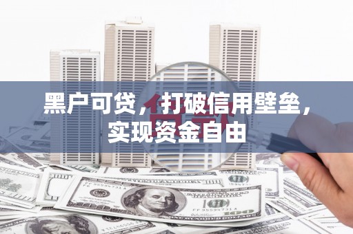 舒兰黑户可贷，打破信用壁垒，实现资金自由