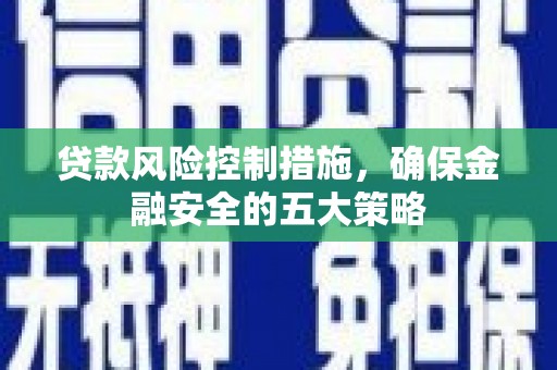 舒兰贷款风险控制措施，确保金融安全的五大策略