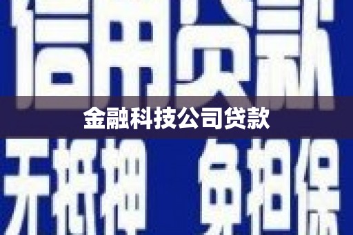 舒兰金融科技公司贷款