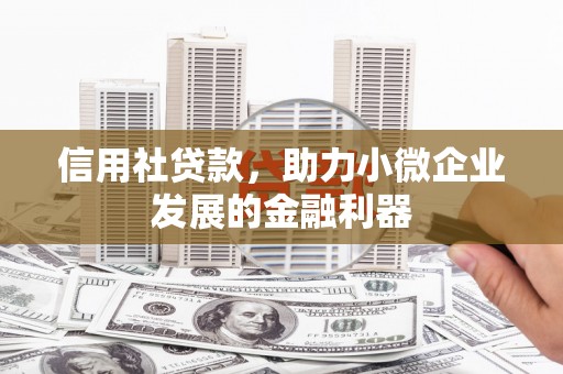 舒兰信用社贷款，助力小微企业发展的金融利器